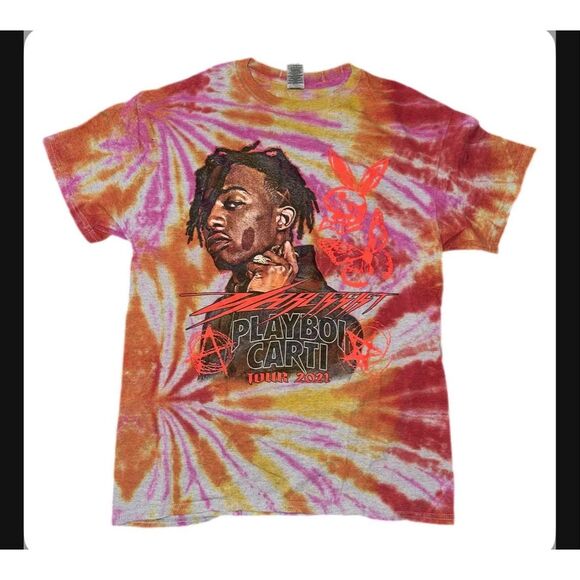 Playboi Carti Tour Tie-Dye Tee - Picture 1 of 5